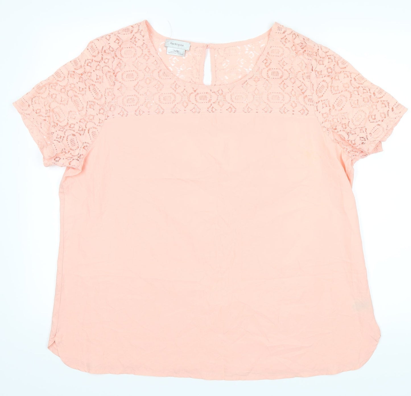 VanHeusen Womens Pink   Basic Blouse Size XL