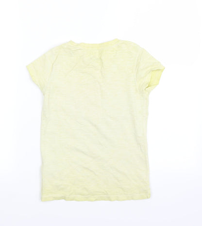 Back view of Next girls’ white basic t-shirt, size 7, years - love heart