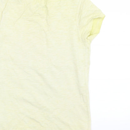 Brand and care label for Next girls’ white basic t-shirt, size 7, years - love heart