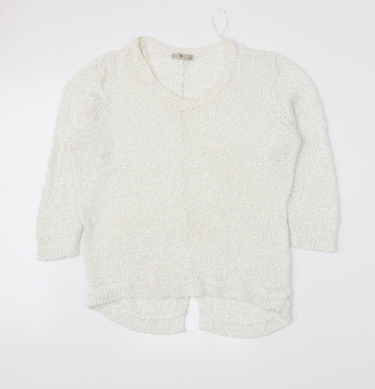 TU Womens White   Pullover Jumper Size 14