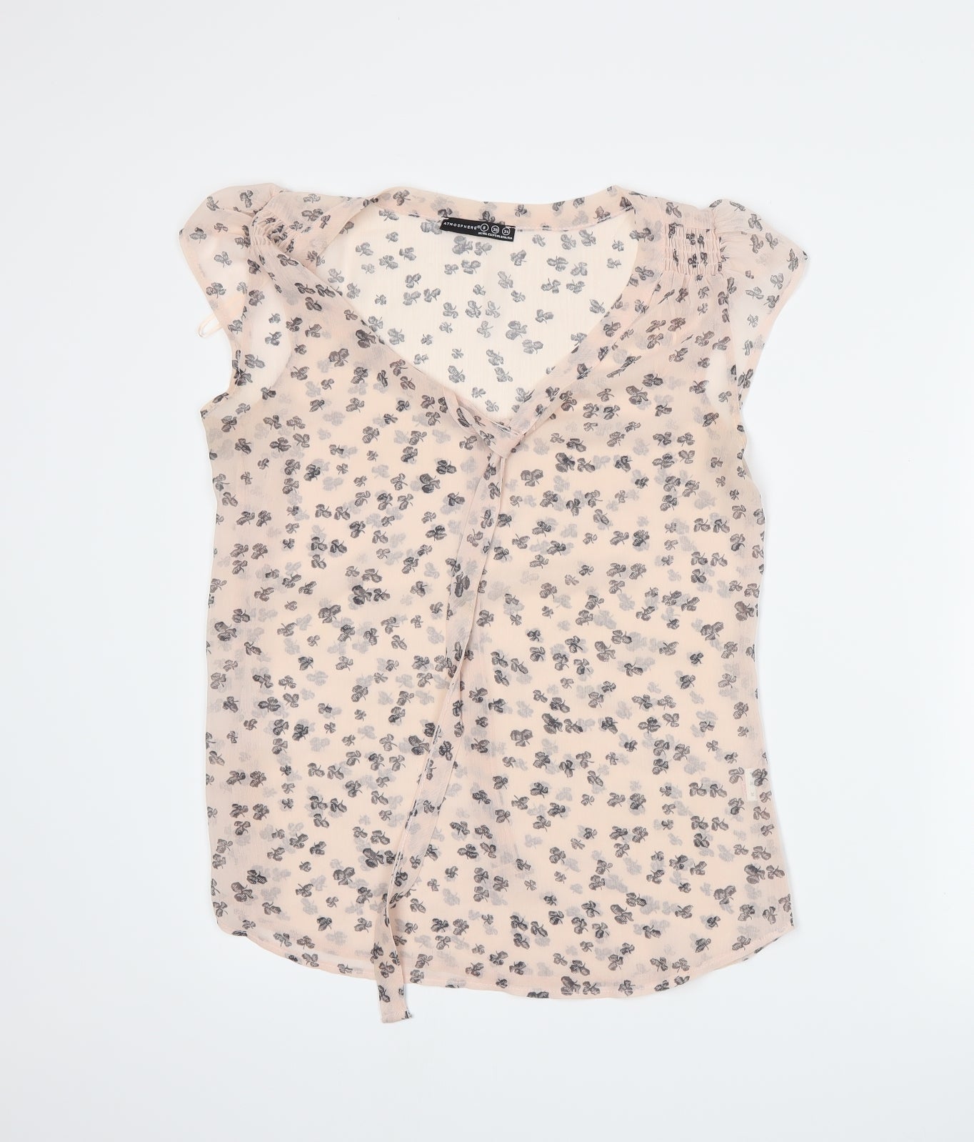 Atmosphere Womens Pink Floral  Basic Blouse Size 10