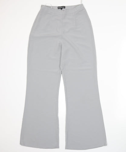 Additional front view of Misspap women’s grey trousers, size UK 6, 29-inch leg