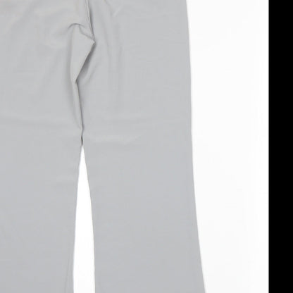 Brand and care label for Misspap women’s grey trousers, size UK 6, 29-inch leg