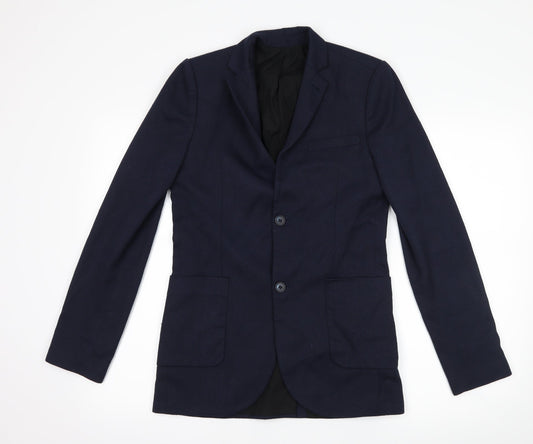 Topman Mens Blue   Jacket Suit Jacket Size 34