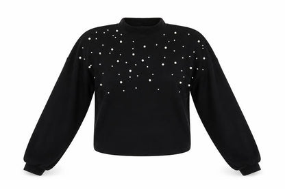 Front view of H&M women’s black jumper, size M