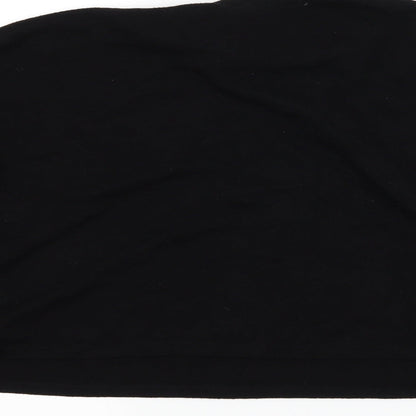 Brand and care label for H&M women’s black jumper, size M