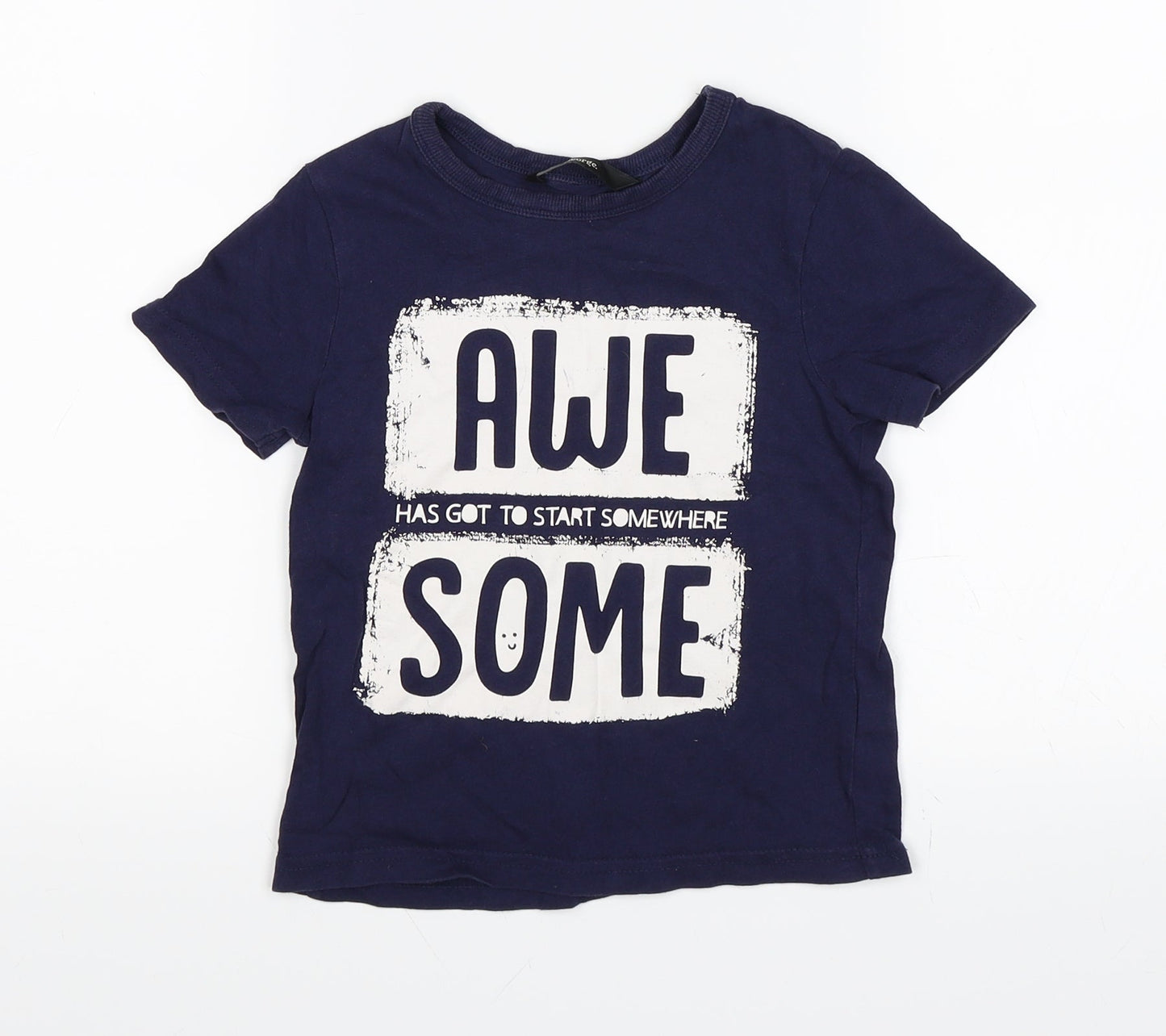 George Boys Blue   Basic T-Shirt Size 2-3 Years