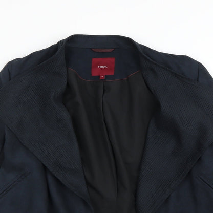 Close-up detail of Next women’s blue jacket, size UK 10