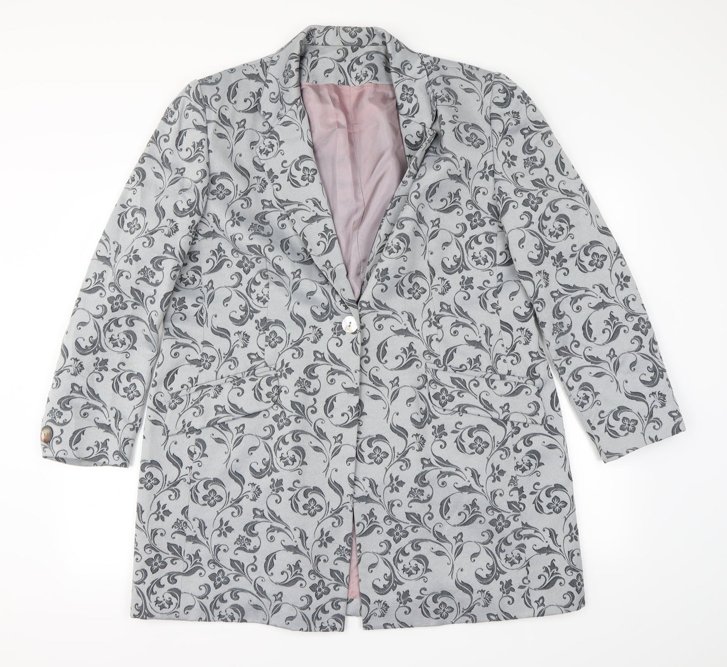 Debenhams Mens Grey Fair Isle  Jacket Blazer Size 40