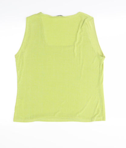 Back view of Reflections women’s green basic tank, size 2XL