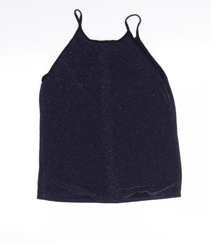 Back view of Atmosphere women’s blue basic tank, size UK 10