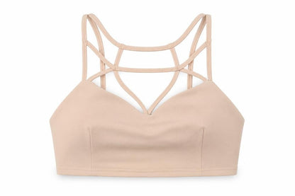 Front view of Vera & Lucy women’s pink cropped tank, size M