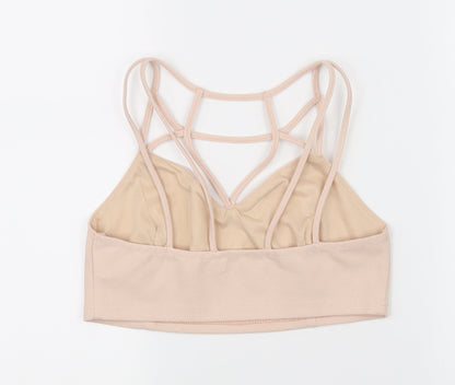Back view of Vera & Lucy women’s pink cropped tank, size M