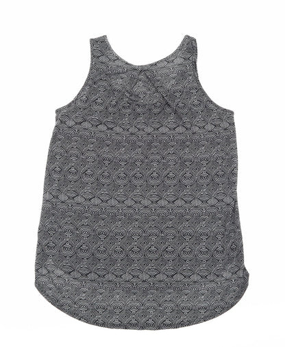 Back view of H&M women’s black geometric basic tank, size S