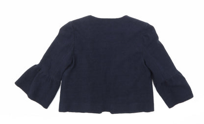 Back view of Per Una women’s blue jacket, size UK 10