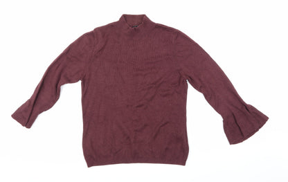 Additional front view of H&M women’s purple jumper, size UK 12