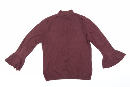 Back view of H&M women’s purple jumper, size UK 12