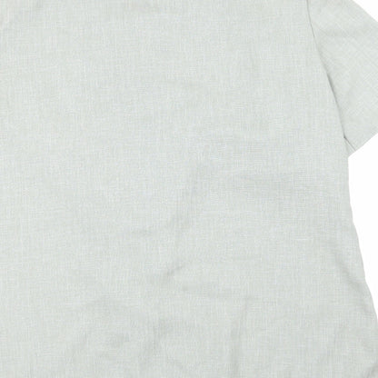 Brand and care label for Berkertex women’s green basic button-up, size UK 18