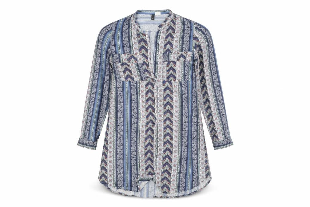 H&M Womens Blue Striped  Shirt Dress  Size 8