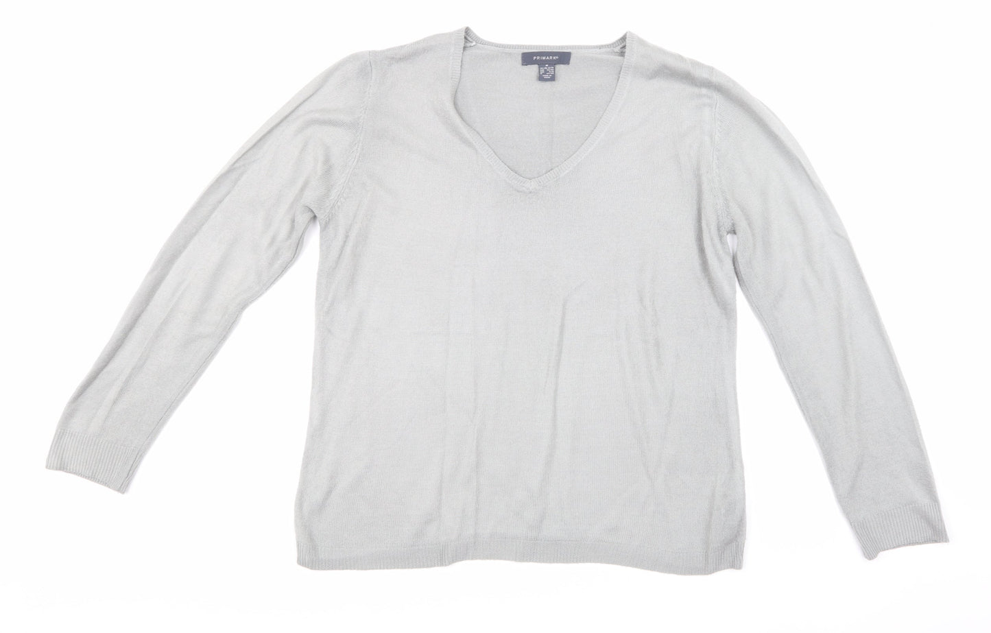 Primark Womens Grey  Knit Pullover Jumper Size 12