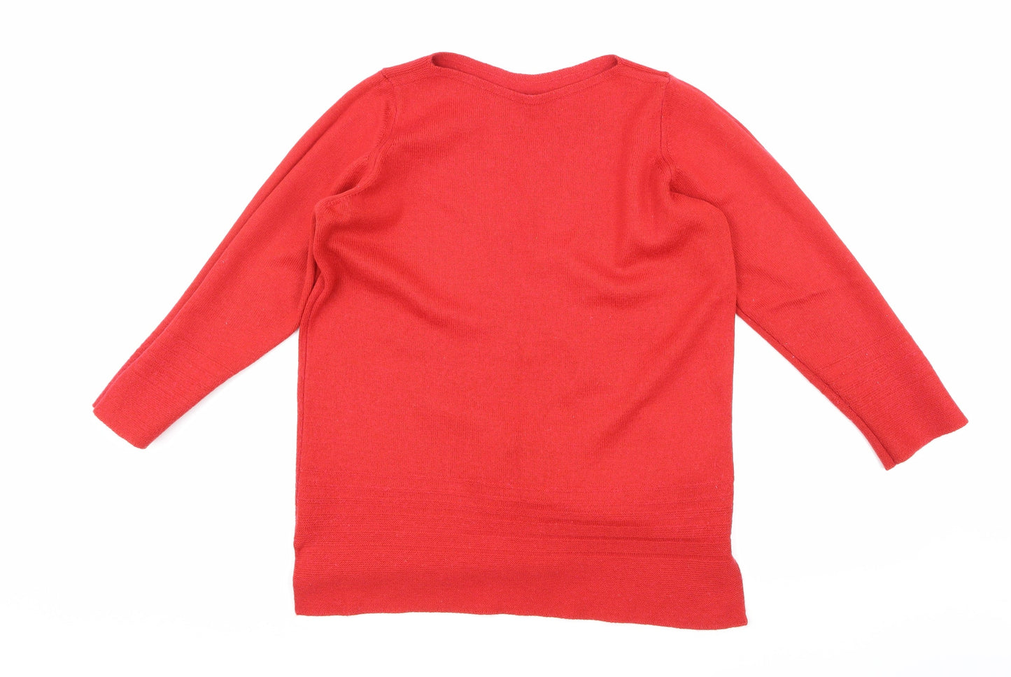 Marks and Spencer Womens Red  Knit Pullover Jumper Size 14