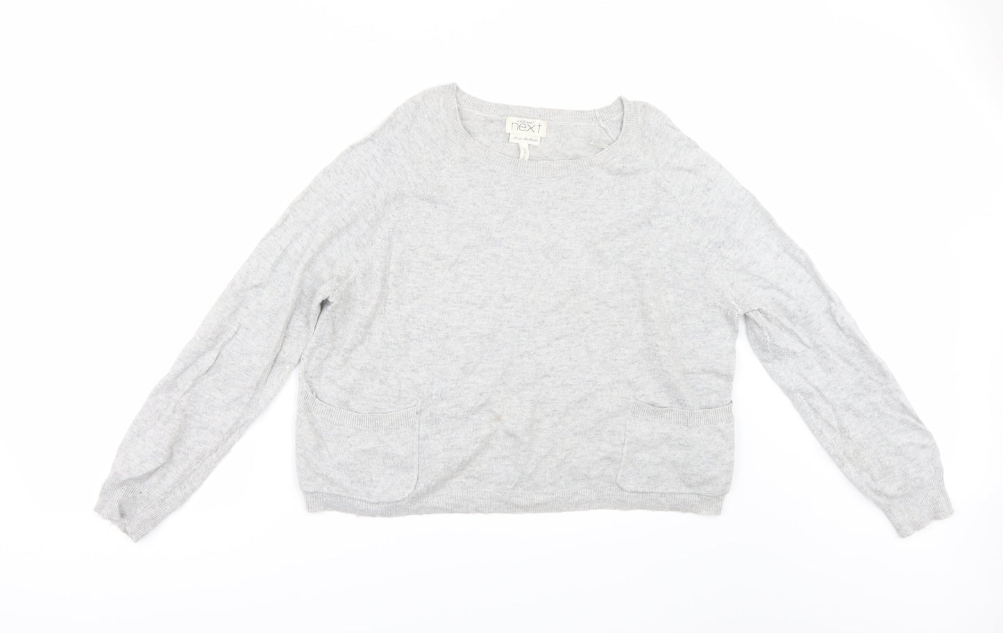 NEXT Womens Grey   Pullover Jumper Size 14  - Crop jumper
