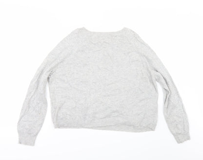 Back view of Next women’s grey jumper, size UK 14, - crop jumper