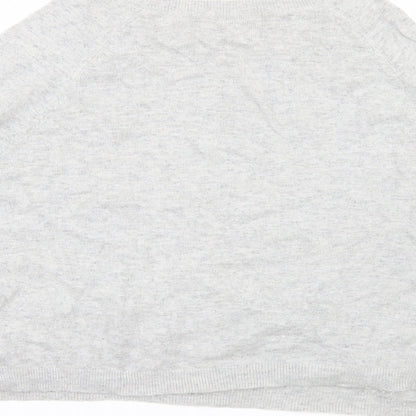 Brand and care label for Next women’s grey jumper, size UK 14, - crop jumper