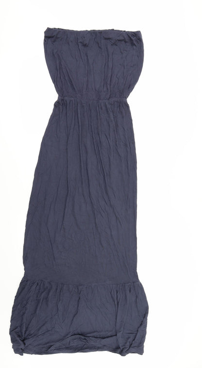 Back view of Topshop women’s blue maxi, size UK 8