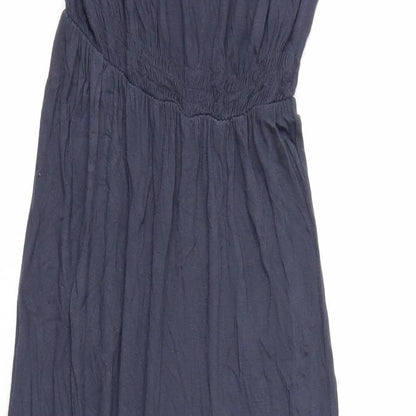 Close-up detail of Topshop women’s blue maxi, size UK 8