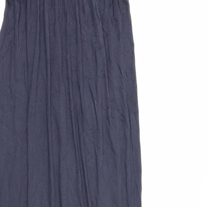 Brand and care label for Topshop women’s blue maxi, size UK 8