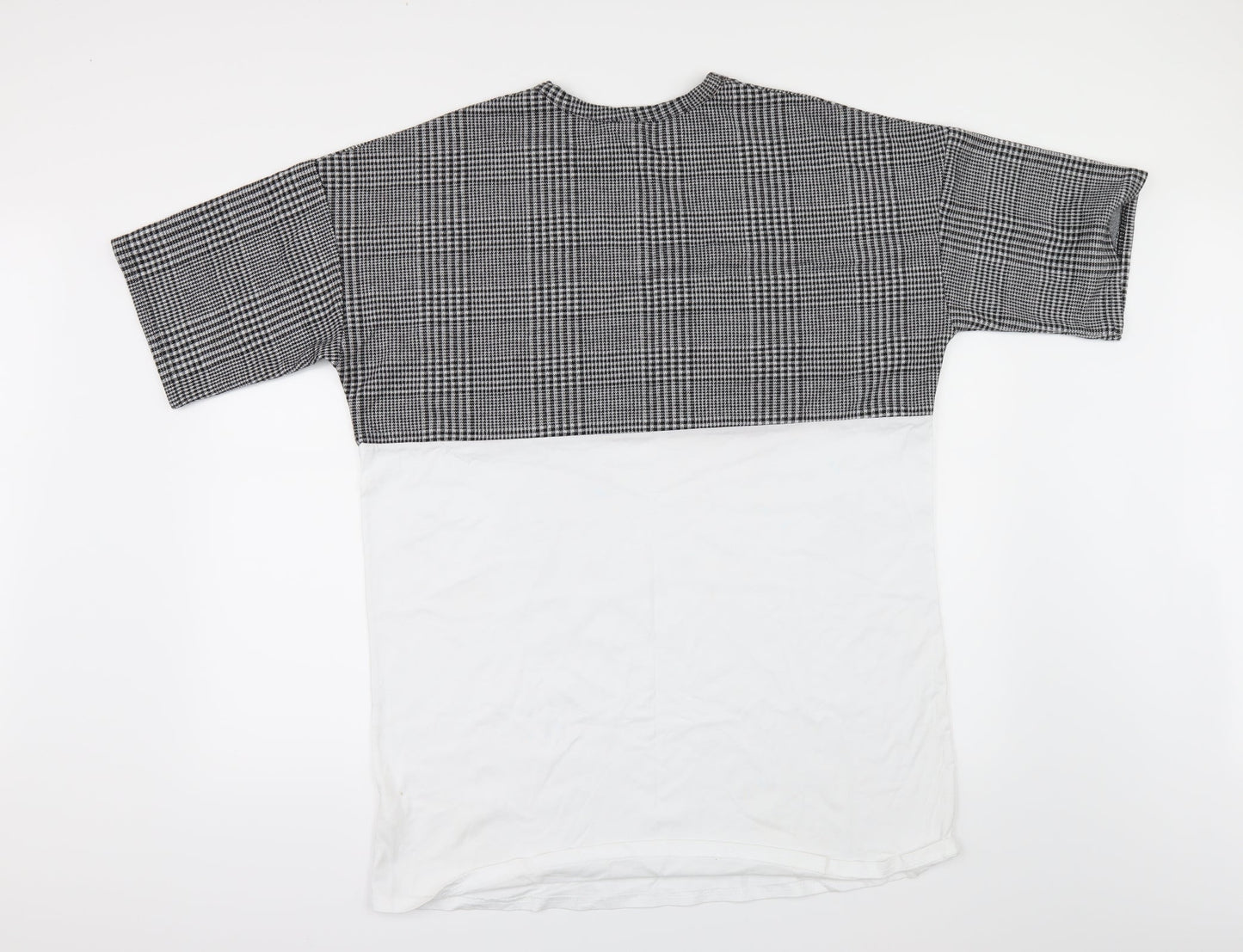 ASOS Womens Multicoloured Check  Basic T-Shirt Size 8