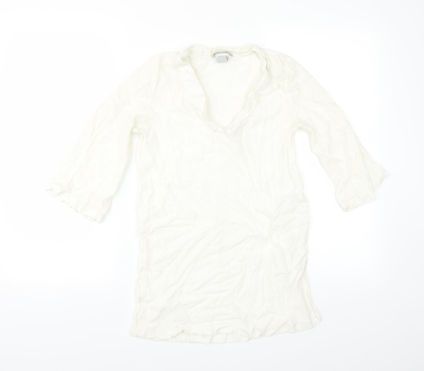 H&M Womens Ivory   Basic Blouse Size 12