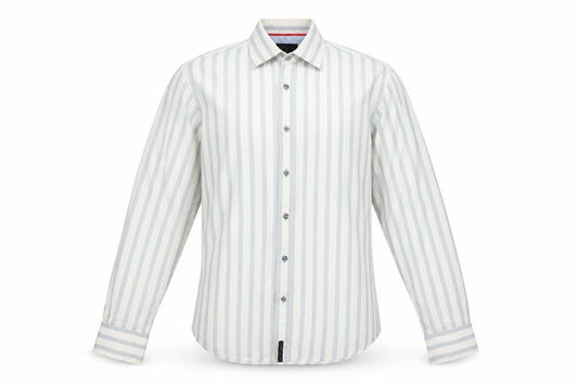 Jeff & Co Mens Green Striped   Button-Up Size M