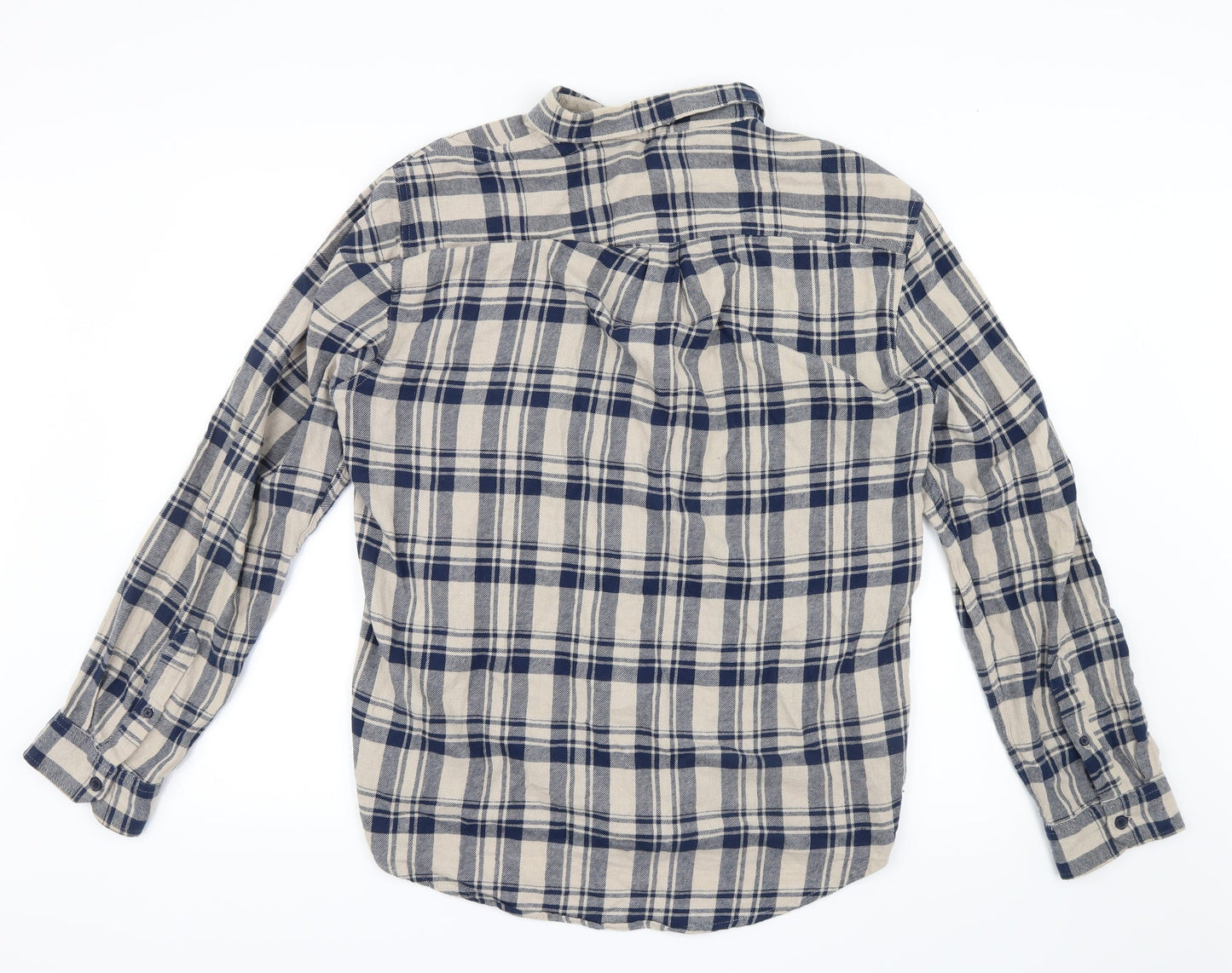 D/STRUCT Mens Blue Check   Button-Up Size XL