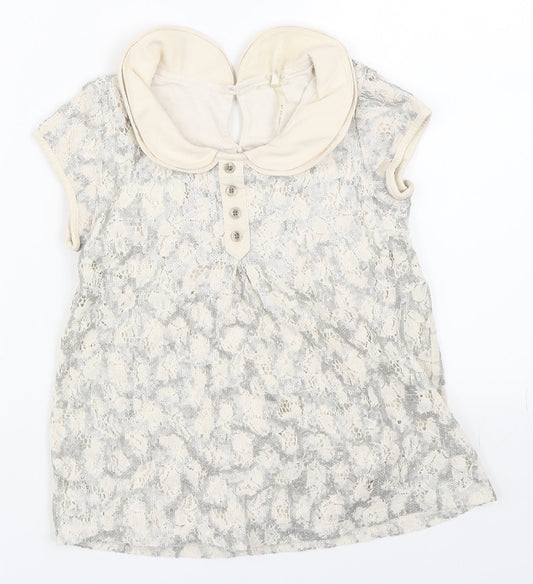 NEXT Girls Beige   Skater Dress  Size 9 Years
