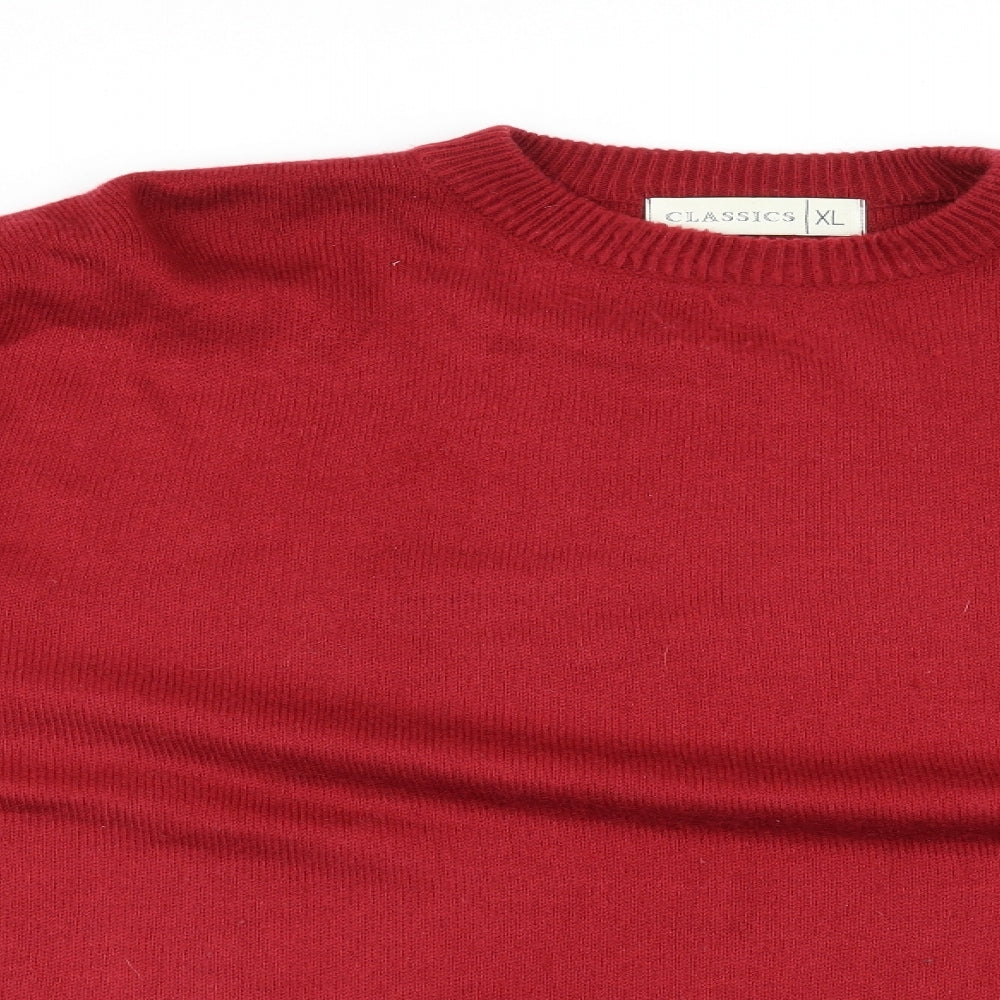Classics Womens Red  Knit Pullover Jumper Size XL