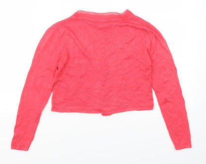 Back view of Derhy Kids girls’ pink cardigan jumper, size 11-12, years