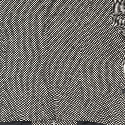 Brand and care label for Talbots women’s grey houndstooth jacket coat, size UK 12
