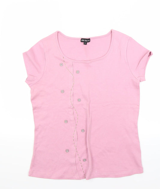 Ellie Louise Womens Pink   Basic T-Shirt Size 16