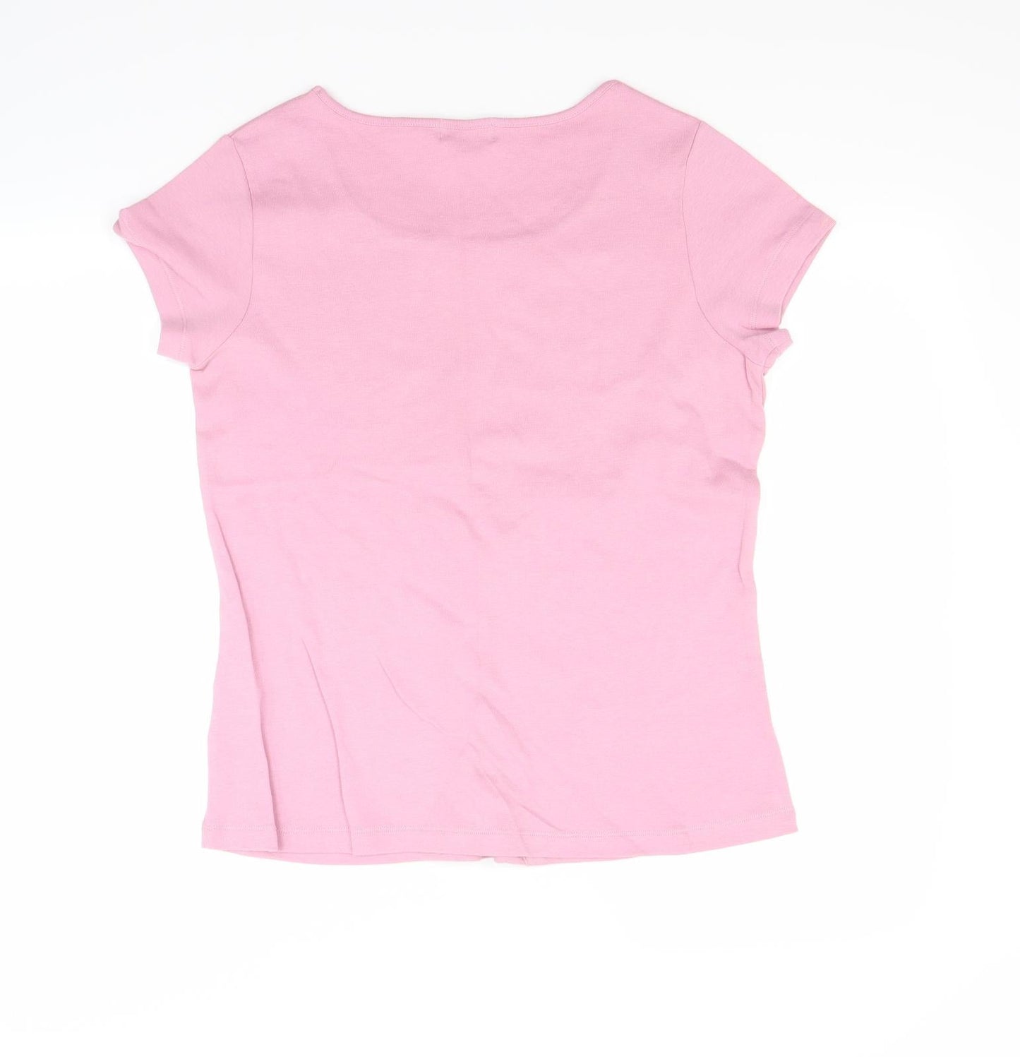 Ellie Louise Womens Pink   Basic T-Shirt Size 16