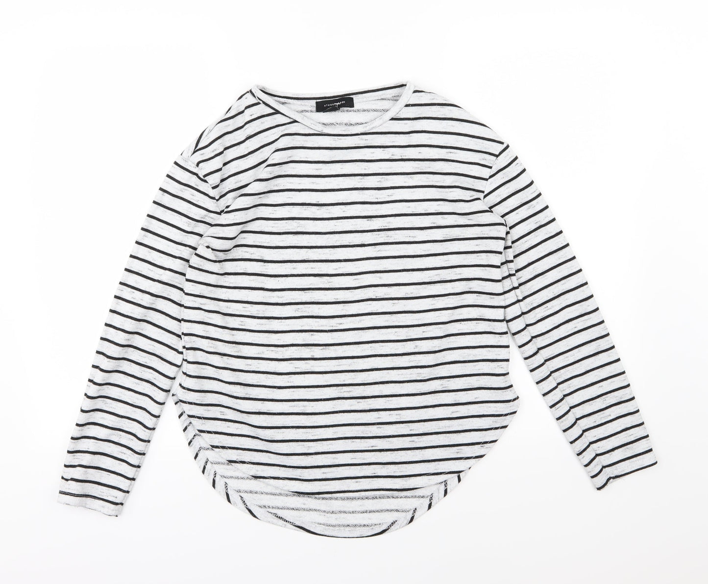 Atmosphere Womens Grey Striped Jersey Pullover Jumper Size 8