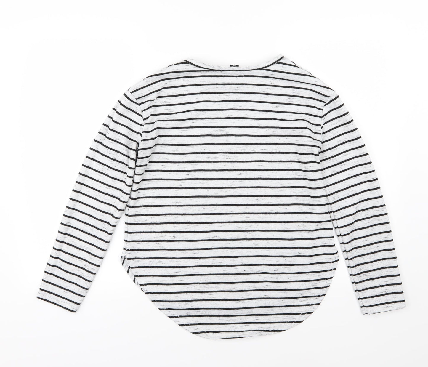 Atmosphere Womens Grey Striped Jersey Pullover Jumper Size 8