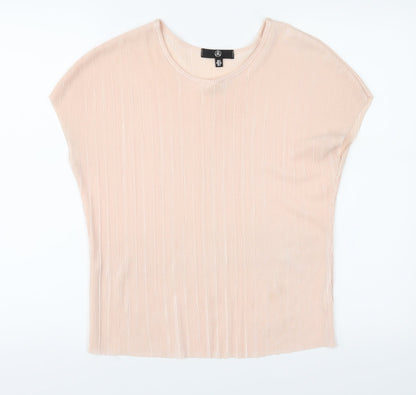 Additional front view of Missguided women’s pink basic blouse, size UK 6