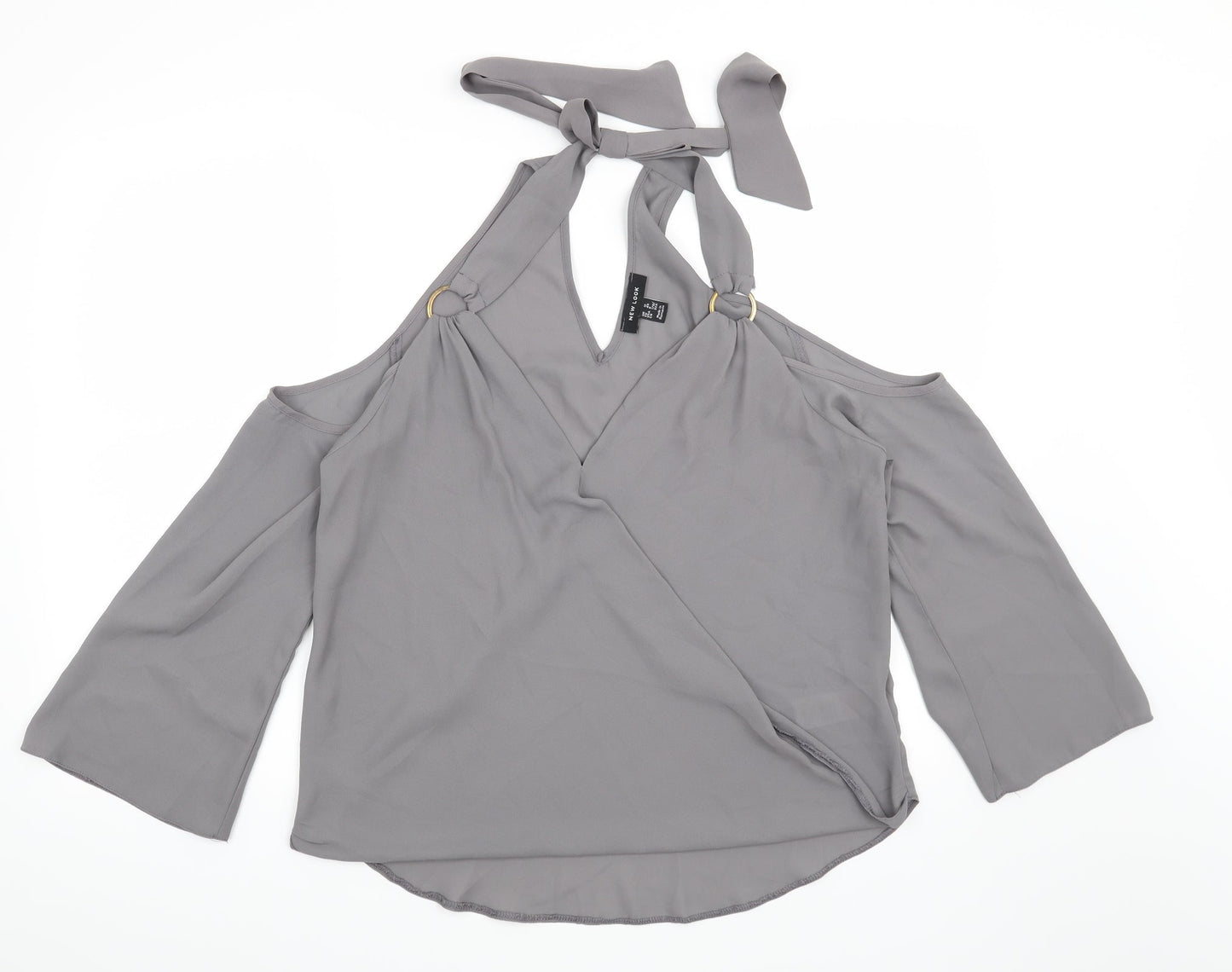 New Look Womens Grey   Basic Blouse Size 12