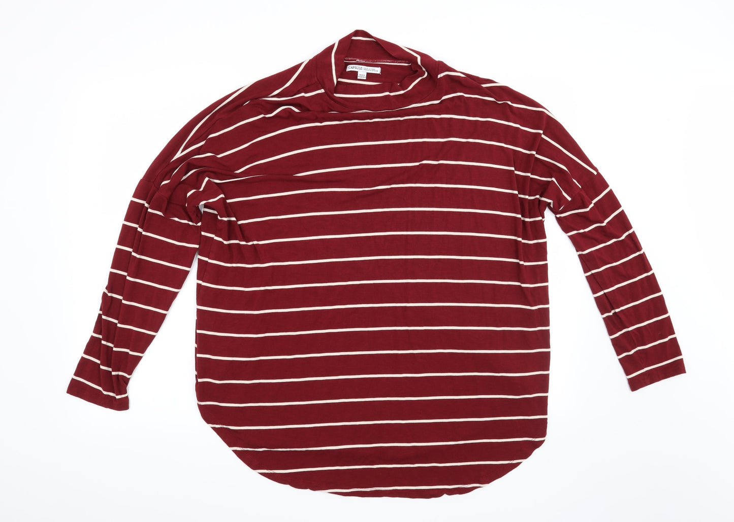 Capsule Womens Red Striped  Pullover Sweatshirt Size 18