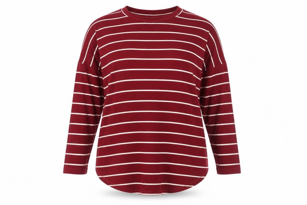 Capsule Womens Red Striped Pullover Sweatshirt Size 18