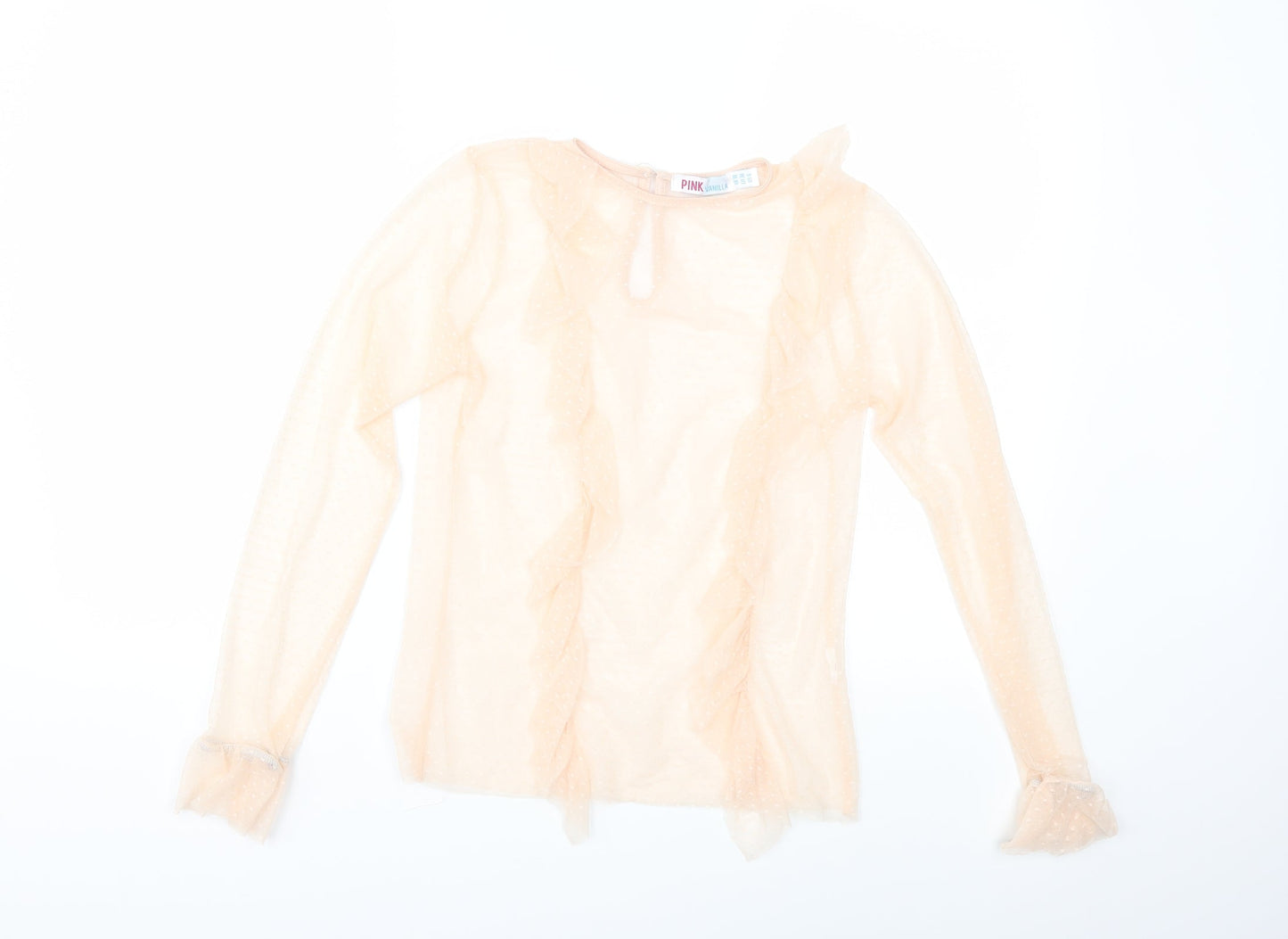 Pink Vanilla Womens Pink   Basic Blouse Size 10