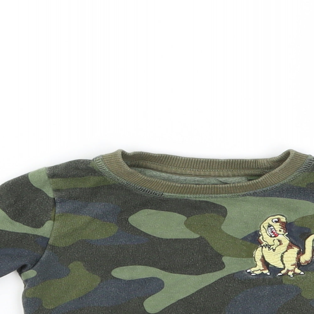 NEXT Baby Green Camouflage  Pullover Jumper Size 3-6 Months