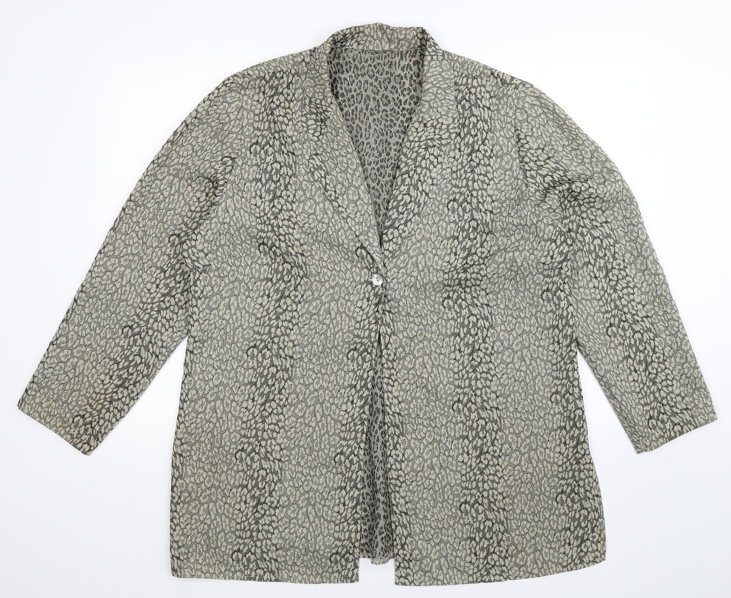 Preworn Womens Multicoloured Animal Print  Basic Button-Up Size 20
